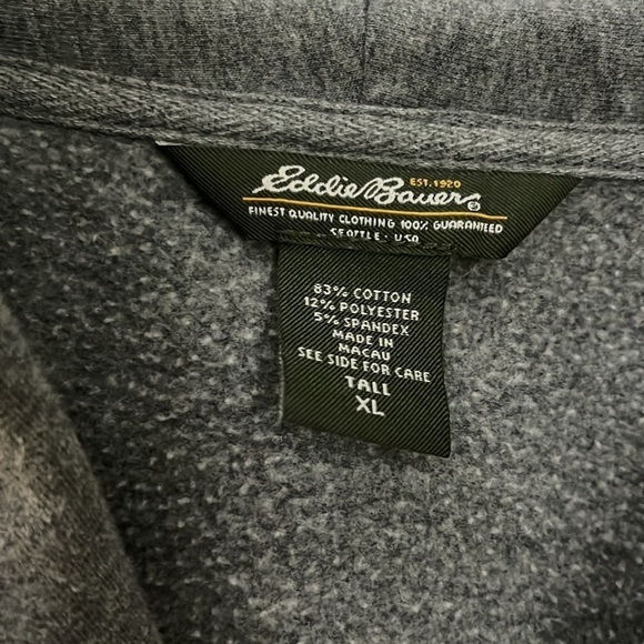 Eddie Bauer gray cotton blend Sweatshirt. Size Tall XL. - Picture 4 of 7